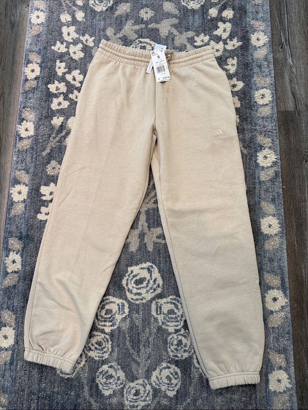 adidas mens Light Beige Fleece Sweatpants